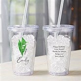 Personalized Insulated Tumbler - Birth Month Flower - 40664