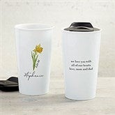Birth Month Flower Personalized Ceramic Mug  - 40667