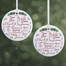 Merry Family Personalized Ornament  - 40673