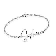 Personalized Modern Script Name Anklet  - 40684D