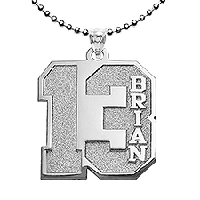 Personalized Number Pendant with Name  - 40685D