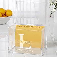 Lavish Last Name Personalized 4x6 Recipe Box  - 40697