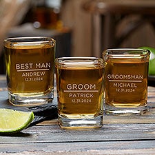 The Groomsmen Wedding Personalized Shot Glass  - 40750