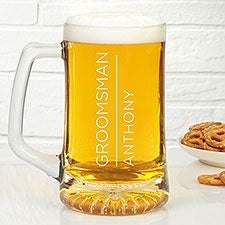 The Groomsman 25 oz. Personalized Beer Mug  - 40752