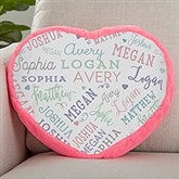 Close To Her Heart Personalized Heart Throw Pillow - 40759