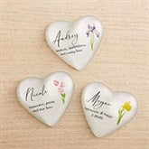 Birth Month Flower Personalized Mini Heart Keepsake  - 40776