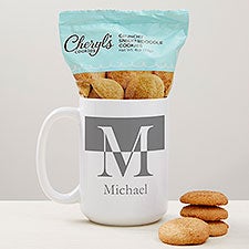 Initials Personalized Coffee Mug with Cheryls Cookies - 40782