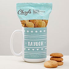 Nordic Noel Personalized Coffee Mug with Cheryls Cookies - 40784