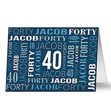 Repeating Birthday Personalized Greeting Card - 40832