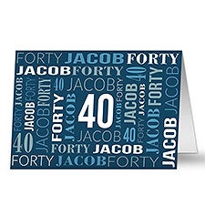 Repeating Birthday Personalized Greeting Card - 40832