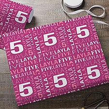 Repeating Birthday Personalized Wrapping Paper - 40833