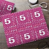 Repeating Birthday Personalized Wrapping Paper - 40833