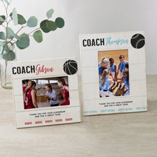 Thanks Coach Personalized Shiplap Frame  - 40842