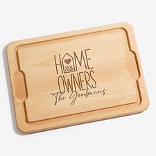 Home Owners Personalized Hardwood Cutting Board  - 40858