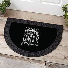 Home Owners Personalized Half Round Doormat  - 40863