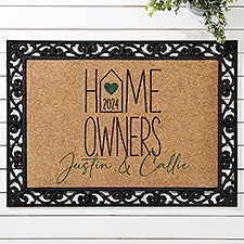 Home Owners Personalized 18x27 Synthetic Coir Doormat  - 40864