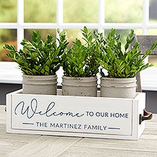 Entryway Collection Personalized Wooden Box Centerpiece - 40874
