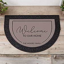 Entryway Collection Personalized Half Round Doormat - 40882