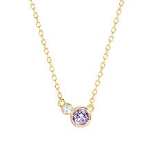 Custom Mother and Child Birthstone Necklaces - 40902D