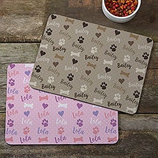 Playful Puppy Personalized Pet Food Mat  - 40937