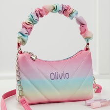 Ombre Chevron Embroidered Quilted Purse  - 40939