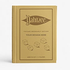 Personalized Logo Yahtzee® Personalized Vintage Bookshelf Edition Board Game  - 40958