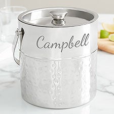 Classic Celebrations Engraved Hammered Metal Ice Bucket  - 40964