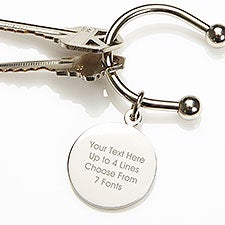 Engraved Message Silver-Plated Keychain  - 41002
