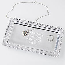 Mariposa® String of Pearls Engraved Message Jewelry Tray  - 41007