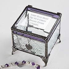 Engraved Message Personalized Jewelry Box - Vintage Treasures - 41009