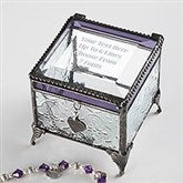 Engraved Message Personalized Jewelry Box - Vintage Treasures - 41009