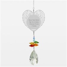 Engraved Message Memorial Heart Suncatcher  - 41013