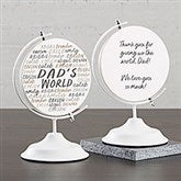 His World Personalized Wooden Decorative Globe for Dad - 41063