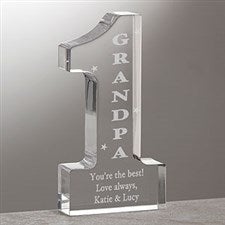 Number One Grandpa Engraved Sculpture  - 4107