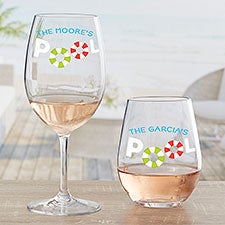 Personalized Tritan Unbreakable Wine Glass - Pool Welcome - 41112