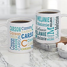 Repeating Name Personalized Coffee Mugs  - 41122