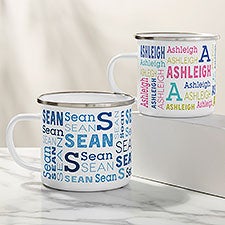 Repeating Name Personalized Enamel Mug  - 41124