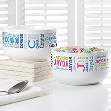 Repeating Name Personalized 14 oz. Snack Bowl - 41133