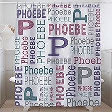 Repeating Name Personalized Shower Curtain  - 41142