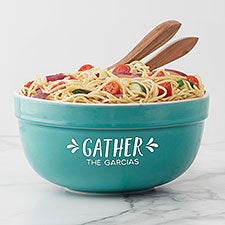 Personalized Ceramic Serving Bowl - Gather  Gobble - 41162