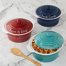 Classic Personalized Round Casserole Dish With Lid  - 41163