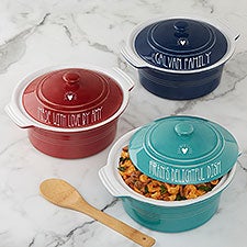Made With Love Classic Personalized Round Casserole Dish With Lid  - 41166