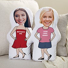 Girlfriend Personalized Photo Character Throw Pillow - 41175