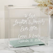 Ever After Personalized Acrylic Card Box  - 41236