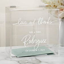 Classic Elegance Personalized Acrylic Card Box  - 41238