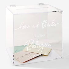 Classic Elegance Personalized Acrylic Card Box  - 41238