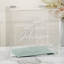 Natural Love Personalized Acrylic Card Box  - 41242
