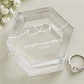 Personalized Acrylic Ring Box - Drawn Together By Love  - 41247