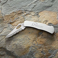 Personalized Logo Silver Pocket Knife - 41250