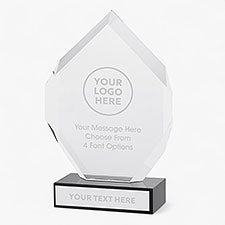 Personalized Logo Glass Geometric Flame Award  - 41285